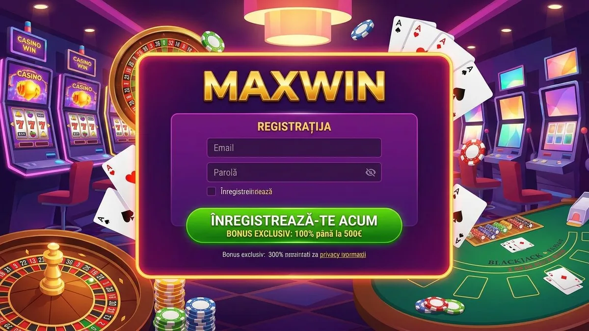 Înregistrare cu bonus la Maxwin